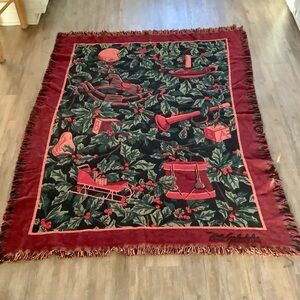Vintage Bob Timberlake Home Collection Christmas Tapestry Throw Blanket 50”x 69”